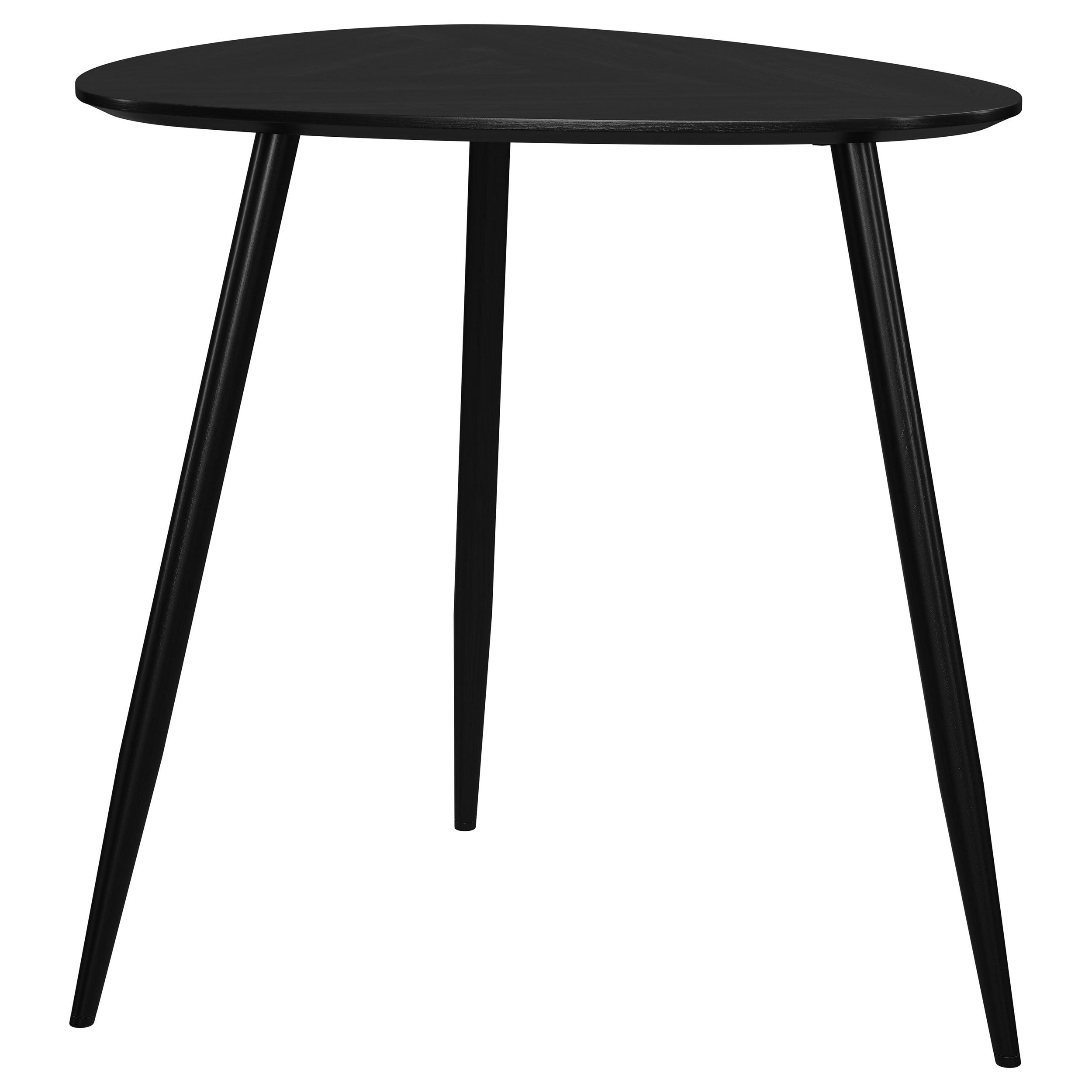 Best Furniture Outlet - Coaster - Odessa Triangular Solid Wood End Table Black - 707917