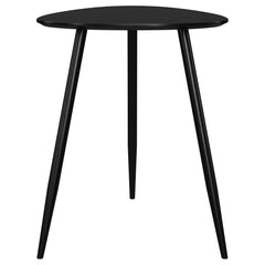 Odessa Triangular Solid Wood End Table Black