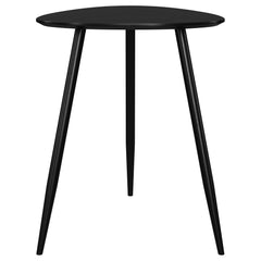 Odessa Triangular Solid Wood End Table Black