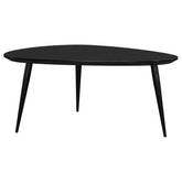 Best Furniture Outlet - Coaster - Odessa Triangular Solid Wood Coffee Table Black - 707918