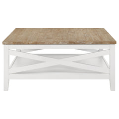 Hollis 2-piece Square Coffee and End Table Set White