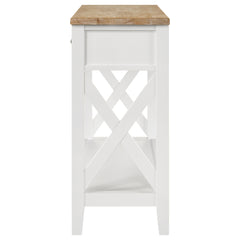 Hollis 2-drawer Wood Entryway Console Table Brown and White
