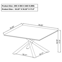 Carvell 2-piece Square Coffee and End Table Set Mirage White
