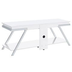 Marcia 1-drawer Wood 60-inch TV Stand White High Gloss