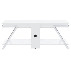 Marcia 1-drawer Wood 60-inch TV Stand White High Gloss