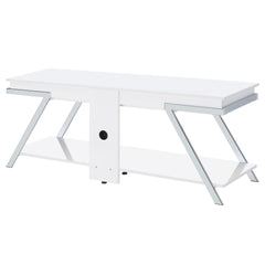 Marcia 1-drawer Wood 60-inch TV Stand White High Gloss