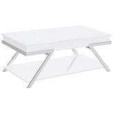 Best Furniture Outlet - Coaster - Marcia Rectangular Lift Top Coffee Table White High Gloss - 708158