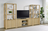 Best Furniture Outlet - Coaster - Laurelton 3-piece Entertainment Center TV Stand Light Oak - 708222-SET