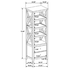 Hollis 3-piece 67-inch TV Stand Entertainment Center White
