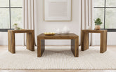 Best Furniture Outlet - Coaster - Odilia 3-piece Solid Wood Coffee and End Table Set Auburn - 708418-S3