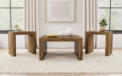Best Furniture Outlet - Coaster - Odilia 3-piece Solid Wood Coffee and End Table Set Auburn - 708418-S3