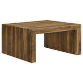 Best Furniture Outlet - Coaster - Odilia Square Solid Wood Coffee Table Auburn - 708418