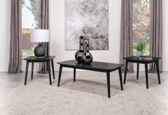 Best Furniture Outlet - Coaster - Radley 3-piece Rectangular Coffee Table Set Black - 708490