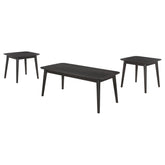Best Furniture Outlet - Coaster - Radley 3-piece Rectangular Coffee Table Set Black - 708490