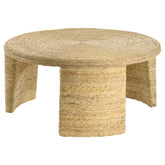Best Furniture Outlet - Coaster - Artina Woven Rattan Round Coffee Table Natural Brown - 708508