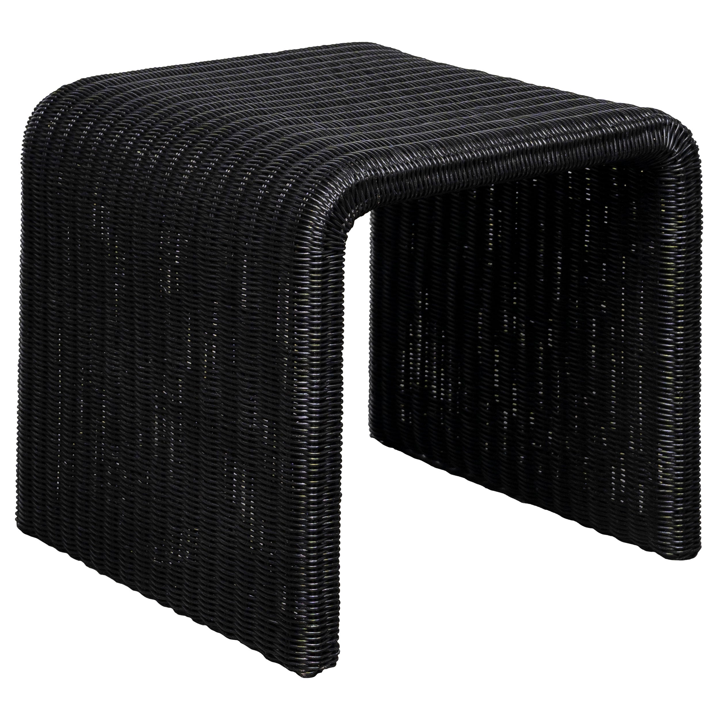 Best Furniture Outlet - Coaster - Cahya Woven Rattan Square End Table Black - 708517