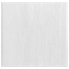 Kerwin Square Stone Top End Table White and Chrome
