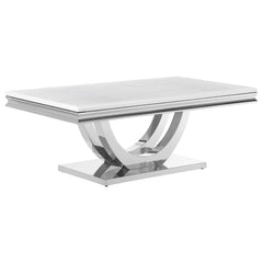 Kerwin 2-piece Rectangular Coffee and End Table Set Chrome
