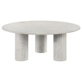 Best Furniture Outlet - Coaster - Astoria Round Genuine Marble Coffee Table White - 709668