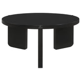 Best Furniture Outlet - Coaster - Cordova Round Solid Wood Coffee Table Black - 709678