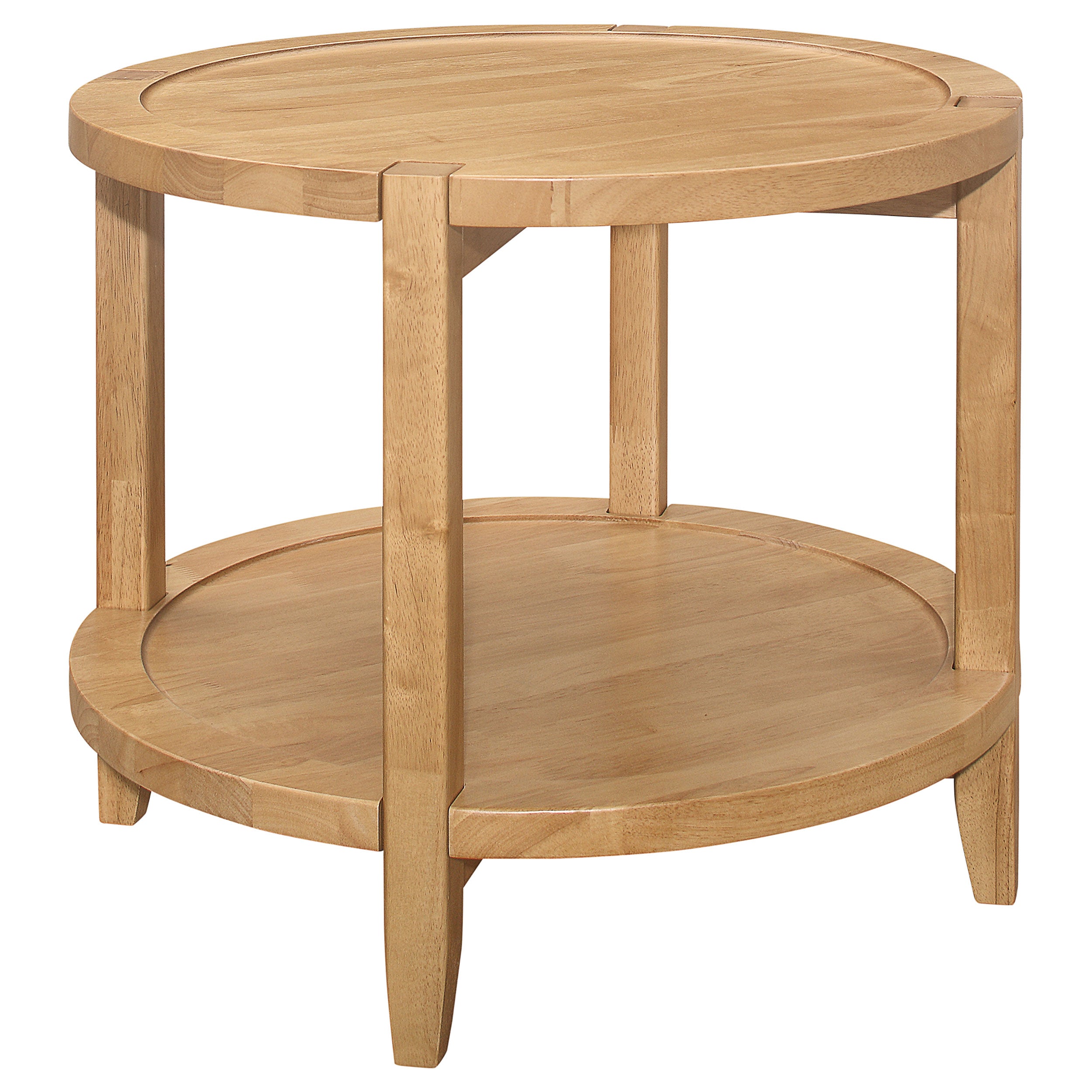 Best Furniture Outlet - Coaster - Camillo Round Solid Wood Side End Table Maple Brown - 709697