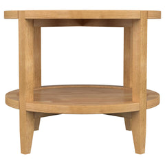 Camillo 3-piece Round Coffee and End Table Set Maple