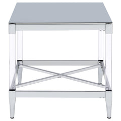 Lindley 2-piece Square Coffee and End Table Set Chrome