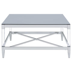 Lindley 3-piece Square Coffee and End Table Set Chrome