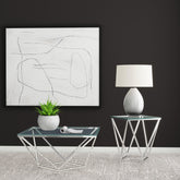 Best Furniture Outlet - Coaster - Brittania 2-piece Square Coffee and End Table Set Nickel - 709738-S2