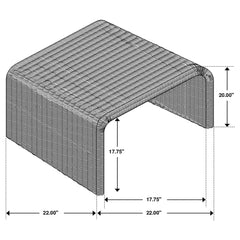 Cahya Square Woven Rattan End Table Natural
