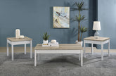 Best Furniture Outlet - Coaster - Stacie 3-piece Coffee Table Set Distressed Pine and White - 709950