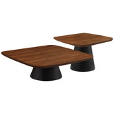 Best Furniture Outlet - Coaster - Eason 2-piece Coffee Table Set Walnut and Black - 710010