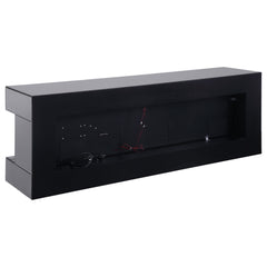 Vallerie 71-inch TV Stand with Visual Flame Box Grey Mirror