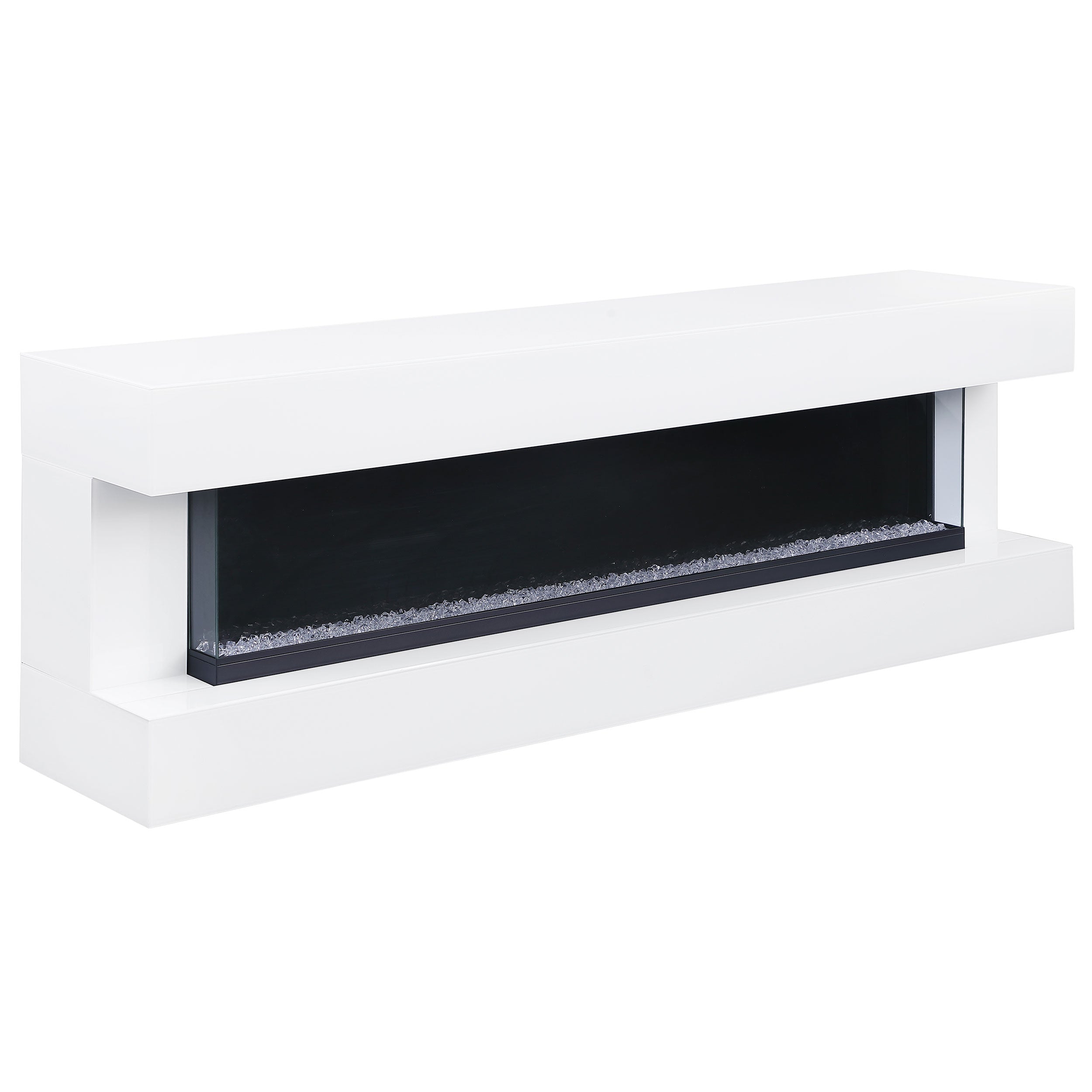 Best Furniture Outlet - Coaster - Vallerie 71-inch TV Stand with Visual Flame Box White - 710023