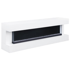 Best Furniture Outlet - Coaster - Vallerie 71-inch TV Stand with Visual Flame Box White - 710023