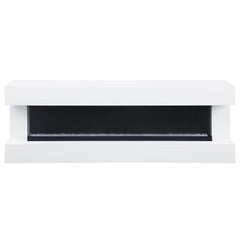 Vallerie 71-inch TV Stand with Visual Flame Box White