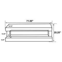 Vallerie 71-inch TV Stand with Visual Flame Box White