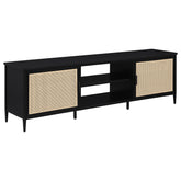 Best Furniture Outlet - Coaster - Amherst 2-door 70-inch Metal TV Stand Media Console Black - 710034