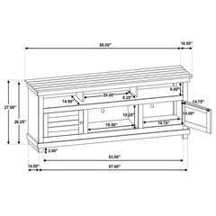 Payne 60-inch TV Stand Media Console Distressed Brown