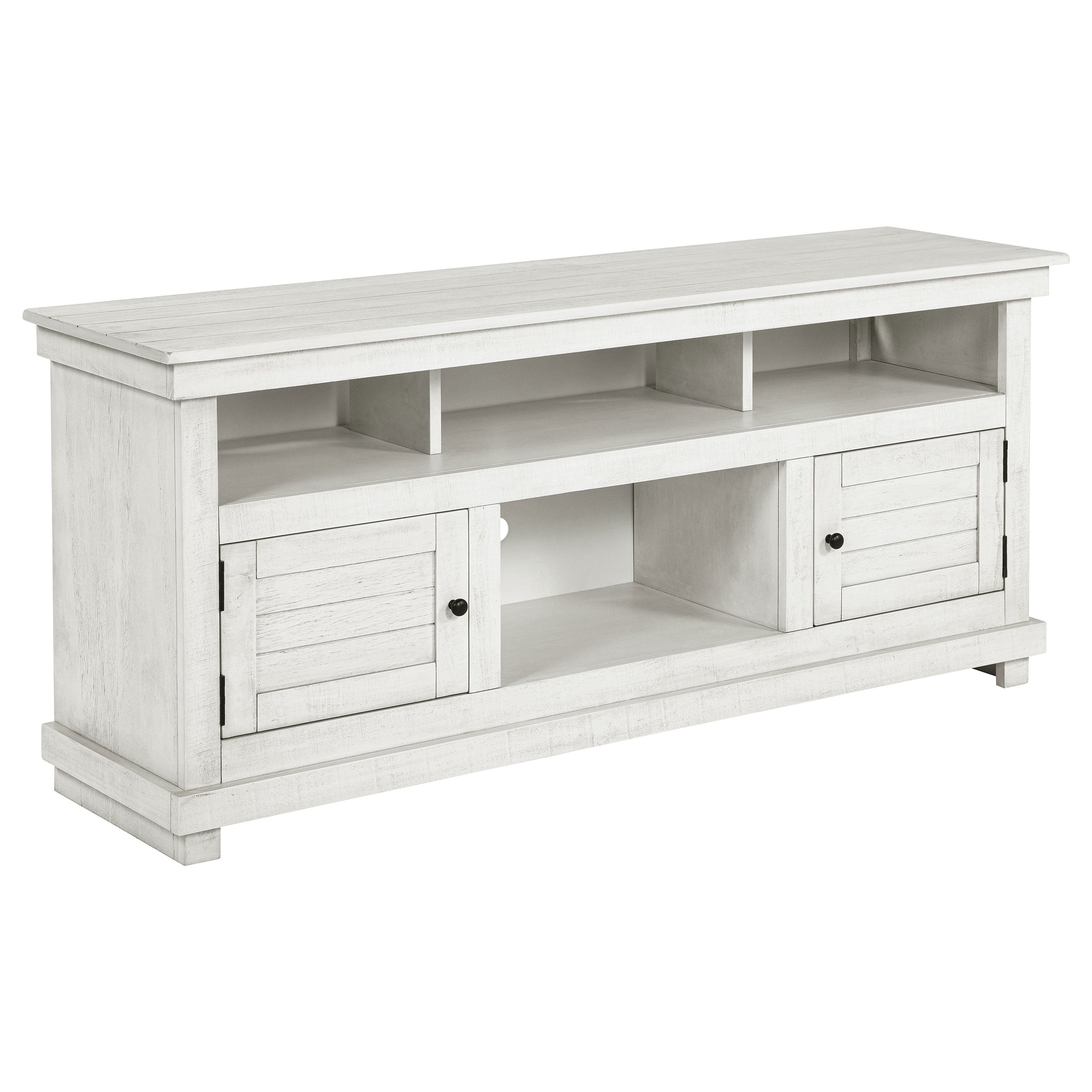 Best Furniture Outlet - Coaster - Payne 60-inch TV Stand Media Console Distressed White - 710052