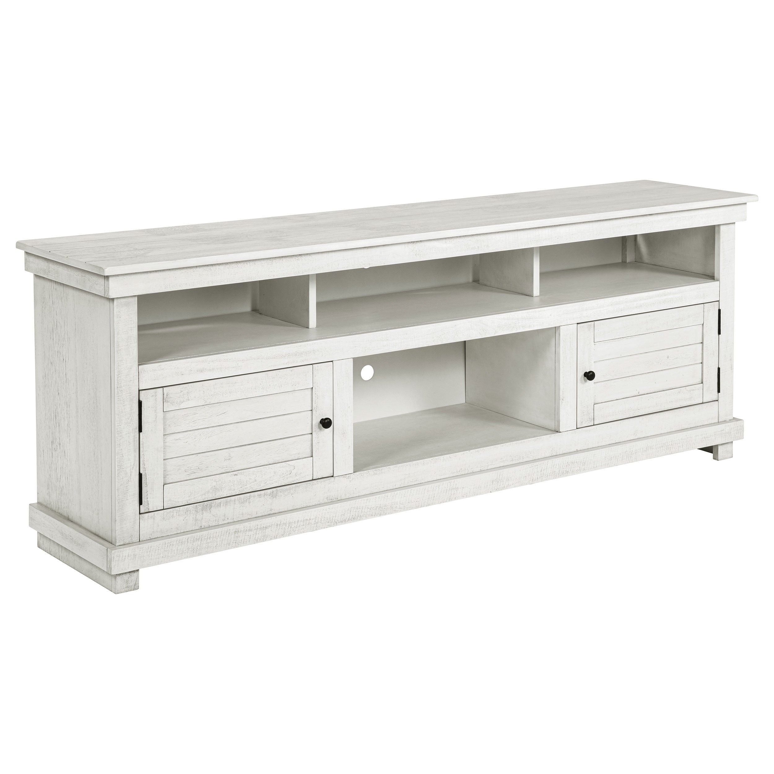 Best Furniture Outlet - Coaster - Payne 70-inch TV Stand Media Console Distressed White - 710053