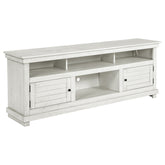 Best Furniture Outlet - Coaster - Payne 70-inch TV Stand Media Console Distressed White - 710053