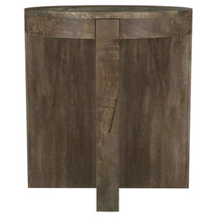 Best Furniture Outlet - Coaster - Kinkaid Round Solid Mango Wood End Table Brown - 710137