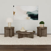 Best Furniture Outlet - Coaster - Kinkaid 3-piece Solid Wood Coffee and End Table Set Brown - 710138-S3