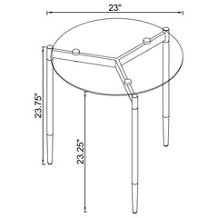 Rosalie Round Smoked Glass Top End Table Grey