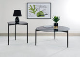 Best Furniture Outlet - Coaster - Rosalie 2-piece Round Coffee and End Table Set Grey - 710168-S2
