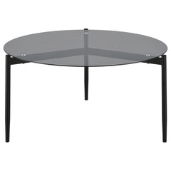 Rosalie 2-piece Round Coffee and End Table Set Grey