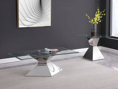 Best Furniture Outlet - Coaster - Jenny 2-piece Rectangular Coffee and End Table Set Chrome - 710208-S2