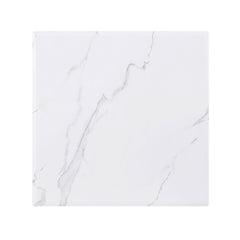 Visalia Faux Marble Top Stainless Steel End Table Gold