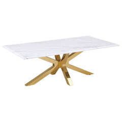 Visalia 3-piece Faux Marble Coffee and End Table Set White